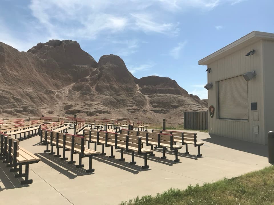 Cedar Pass Amphitheater in Badlands National Park