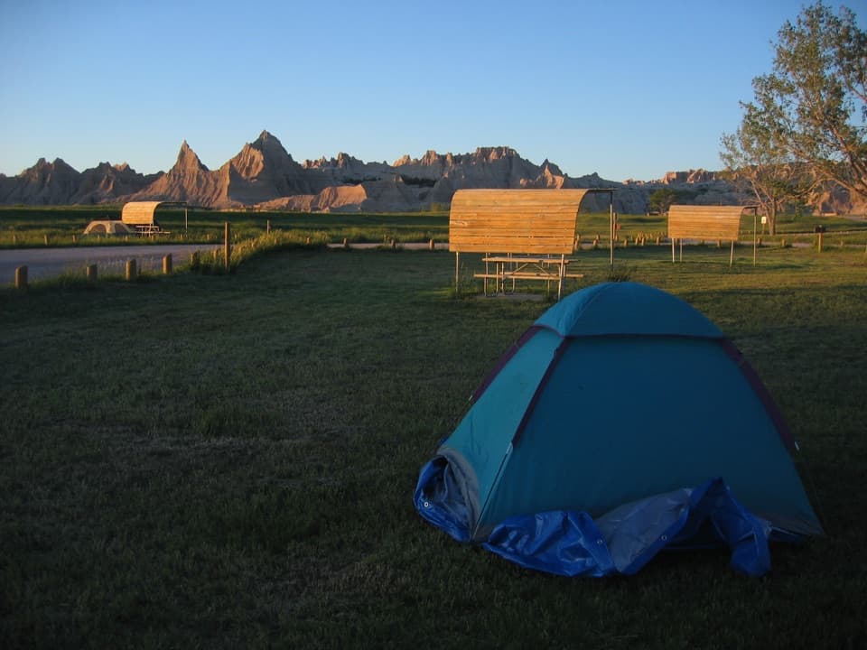 Cedar Pass Campground in Badlands National Park