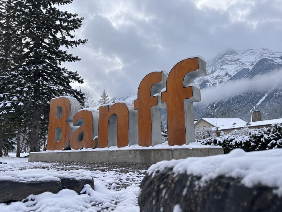Banff Sign in Banff National Park