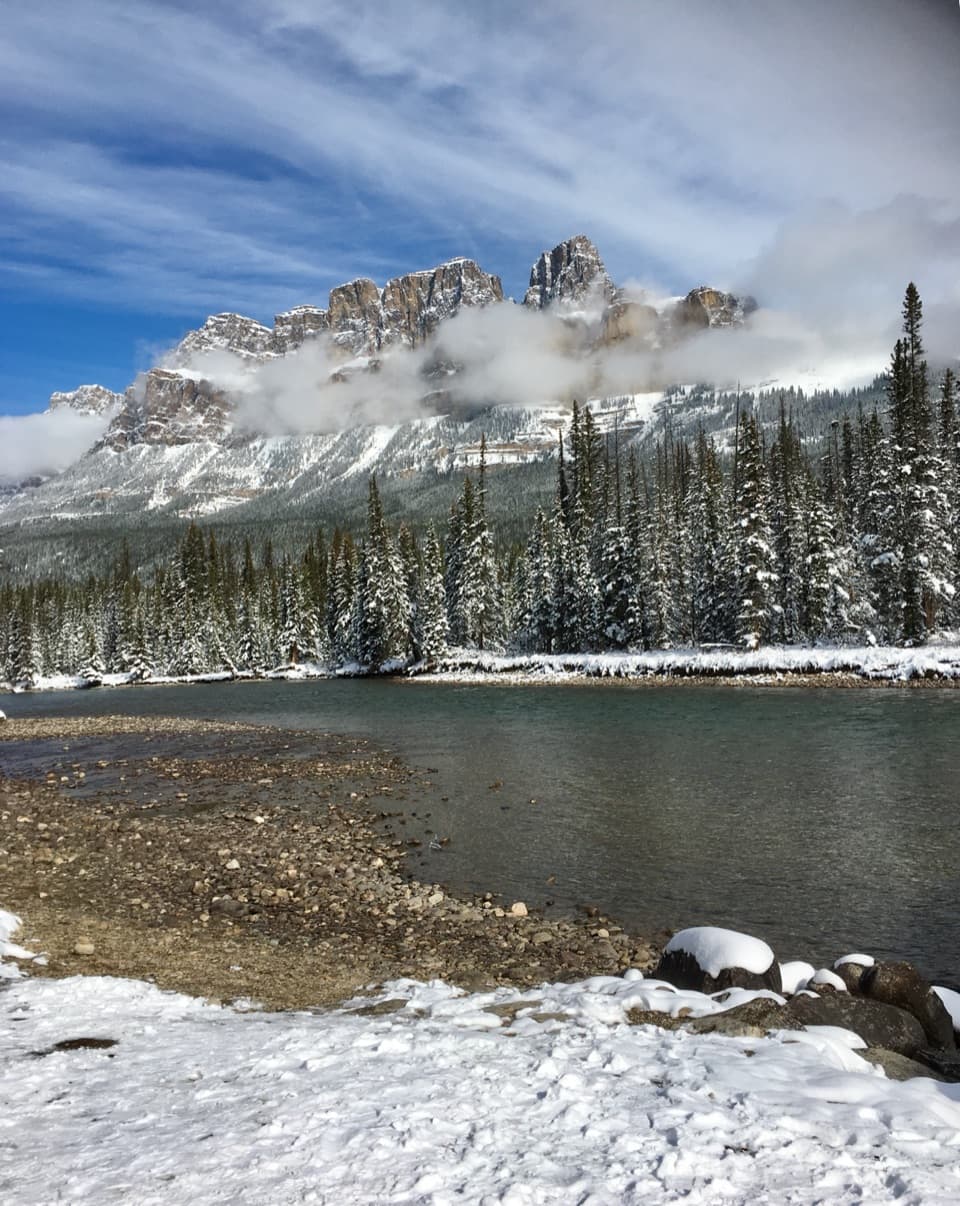 Castle Junction Bridge Viewpoint in Banff National Park