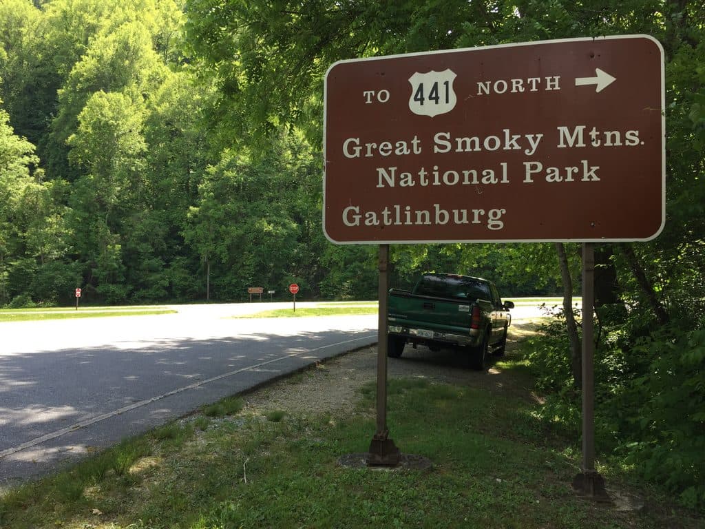 Great Smoky Mountains National Park Entrance in Blue Ridge Parkway