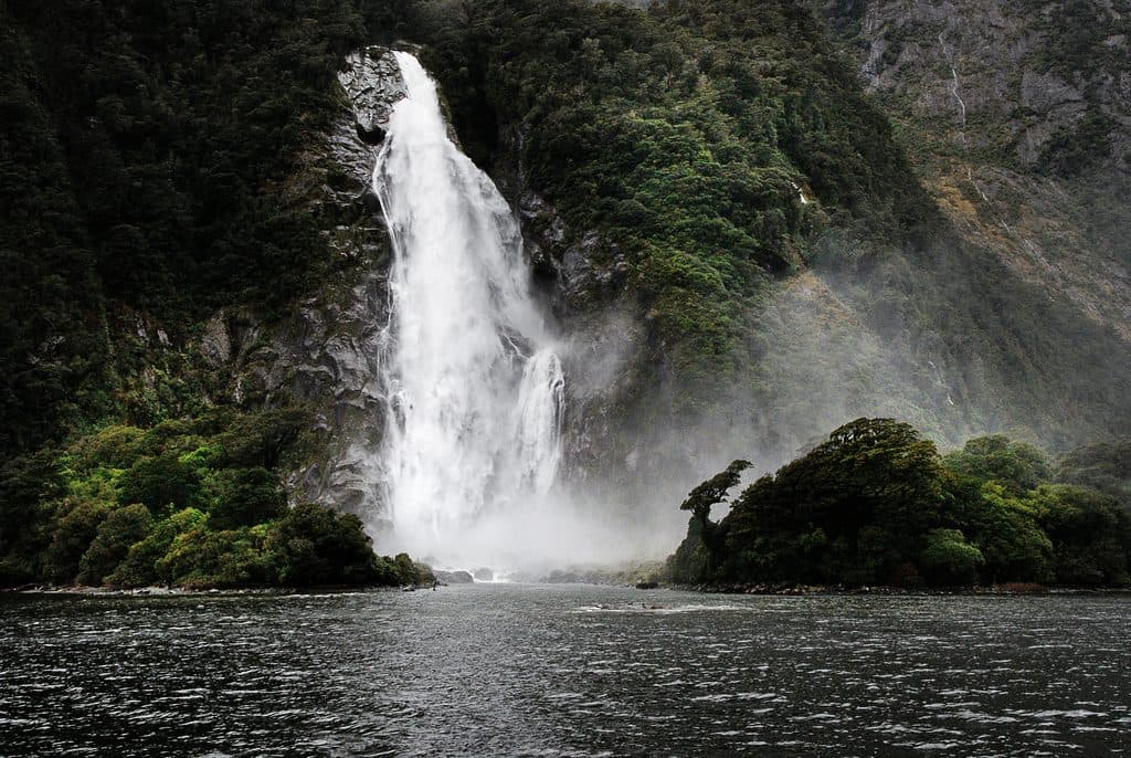 Bowen Falls in Fiordland National Park