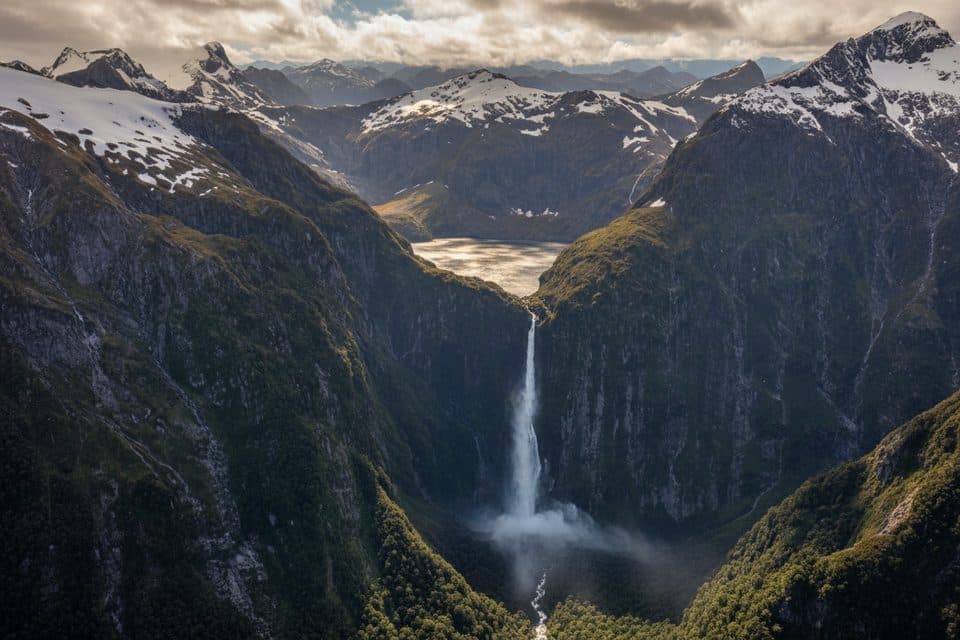 Sutherland Falls in Fiordland National Park