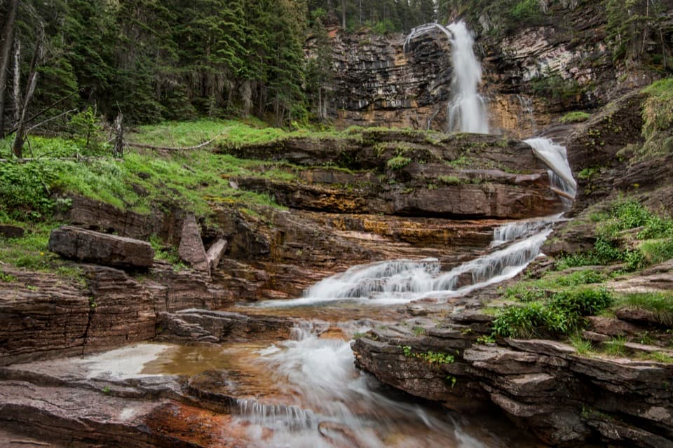 Virginia Falls Trail in Glacier National Park