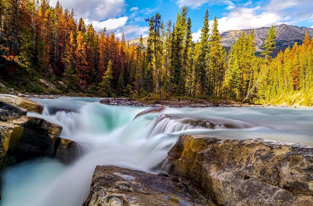 Sunwapta Falls in Jasper National Park