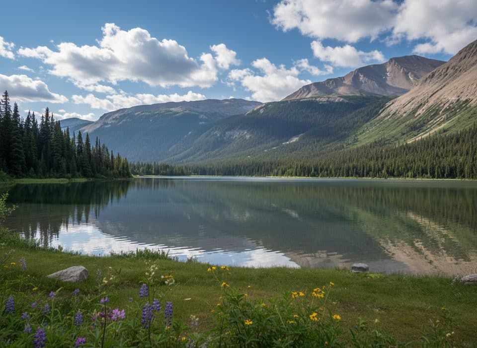 Adolphus Lake in Jasper National Park