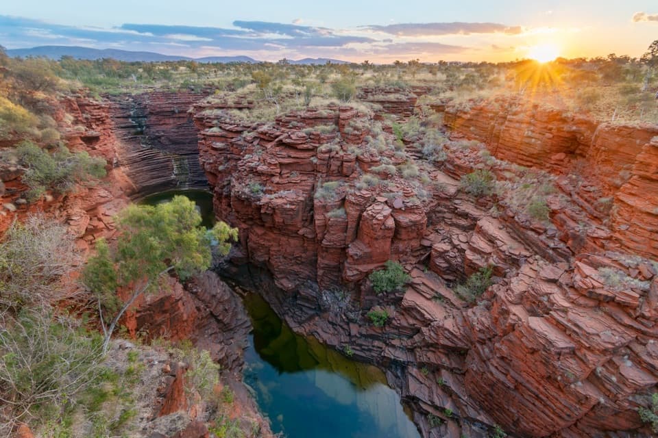Joffre Falls Lookout in Karijini National Park