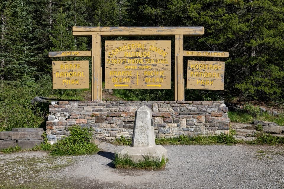 Continental Divide in Kootenay National Park