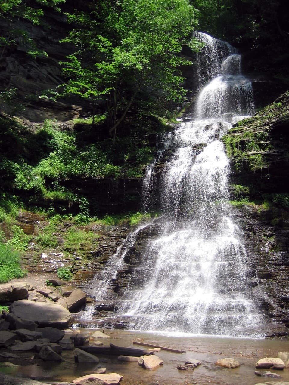 Cathedral Falls in New River Gorge National Park