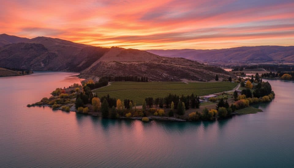 Felton Road in Queenstown-Lakes District, New Zealand