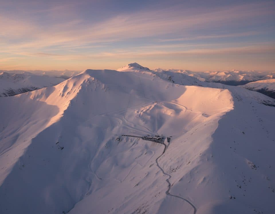 Coronet Peak Ski Area in Queenstown-Lakes District, New Zealand