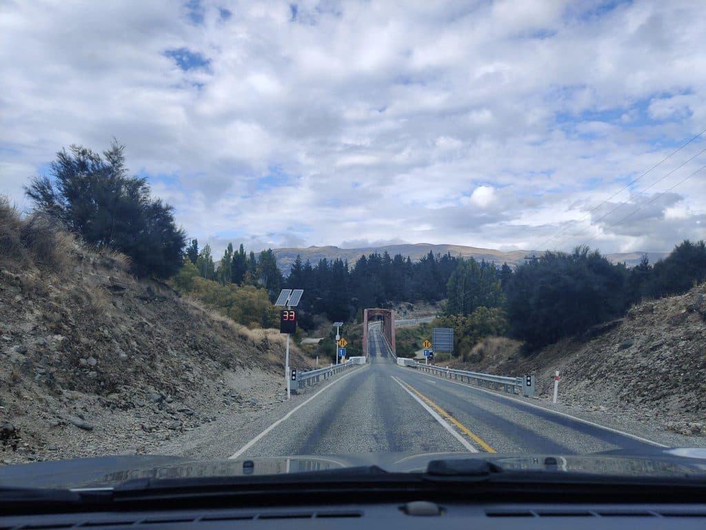 Luggate Red Bridge in Queenstown-Lakes District, New Zealand