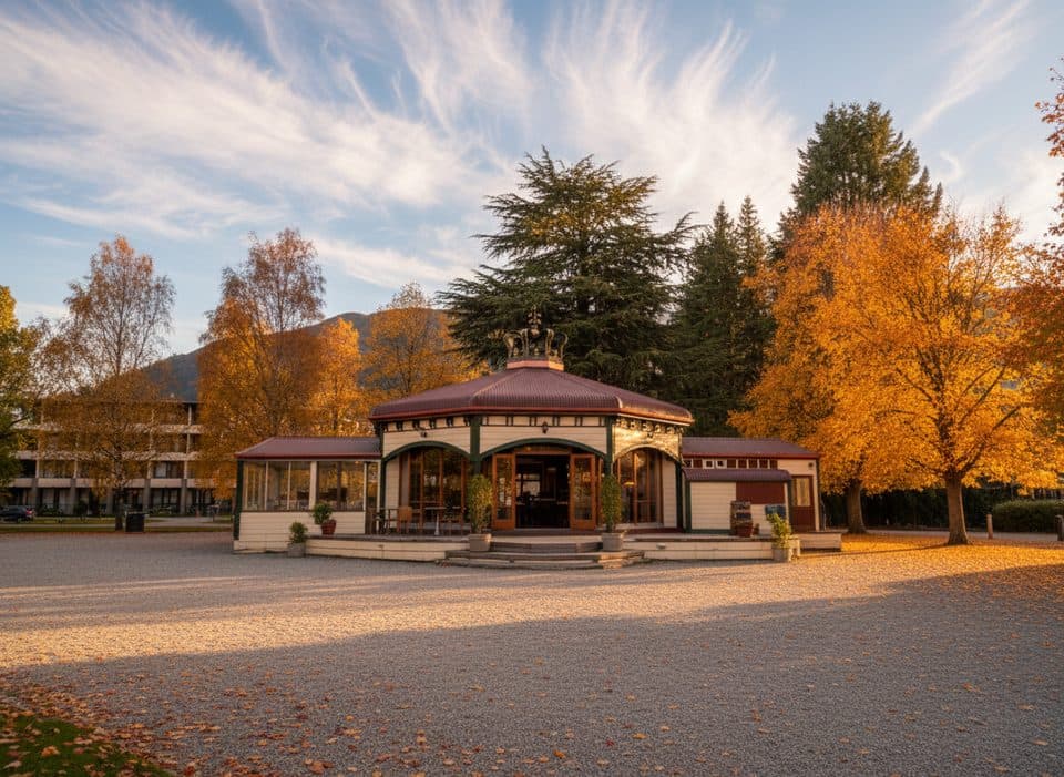 Bath House, Queenstown Bay in Queenstown-Lakes District, New Zealand