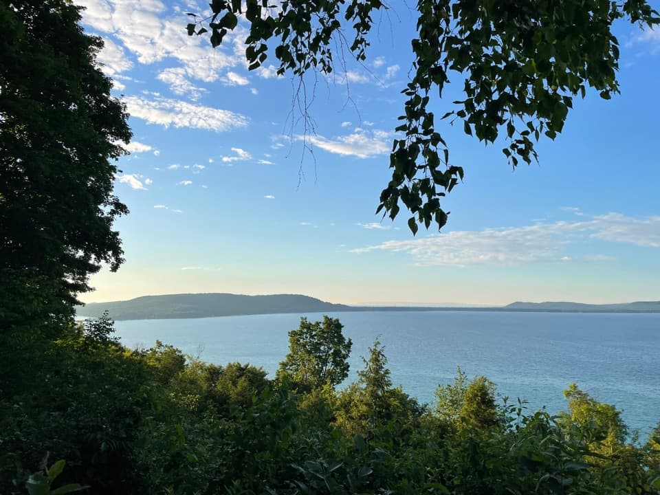 Inspiration Point over Glen Lake in Sleeping Bear Dunes National Lakeshore