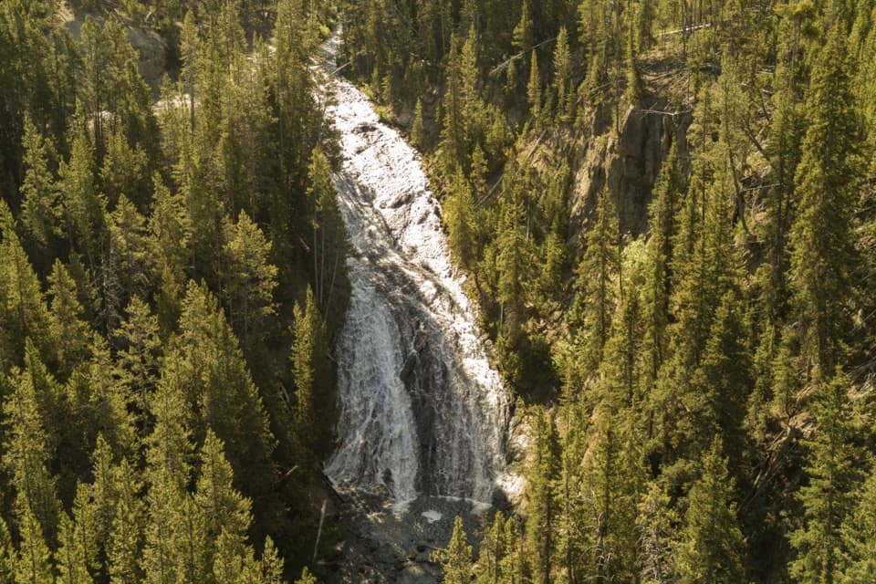 Virginia Cascade in Yellowstone National Park