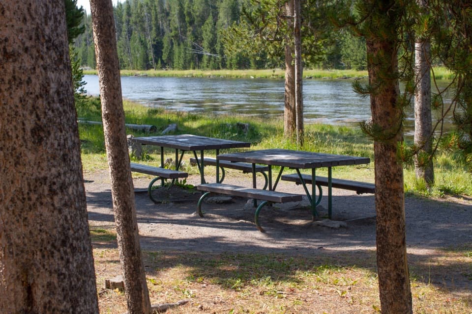 Firehole River Picnic Area in Yellowstone National Park