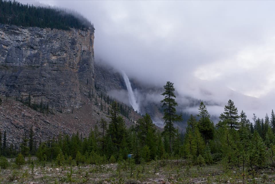 Takakkaw Falls Campground in Yoho National Park