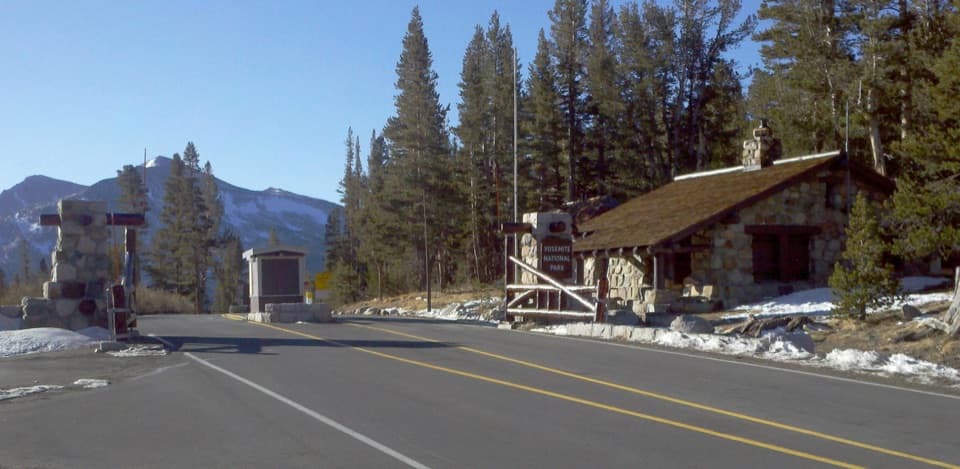 Tioga Pass Entrance in Yosemite National Park