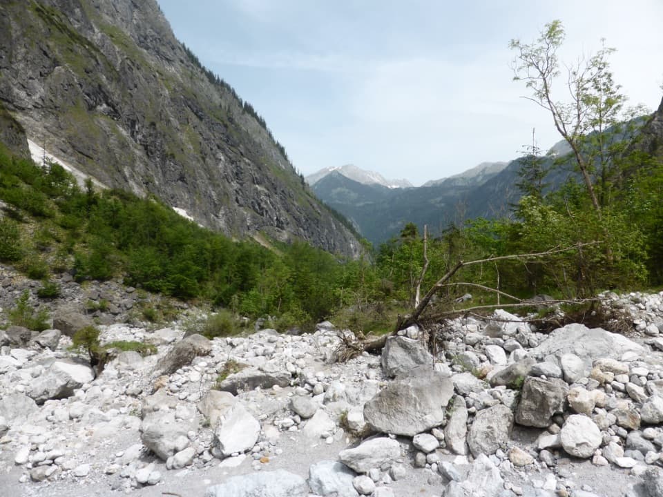Former Eiskapelle Trail from St. Bartholomä in Berchtesgaden National Park