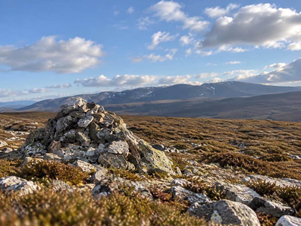 Geal Charn from Dorback Lodge in Cairngorms National Park