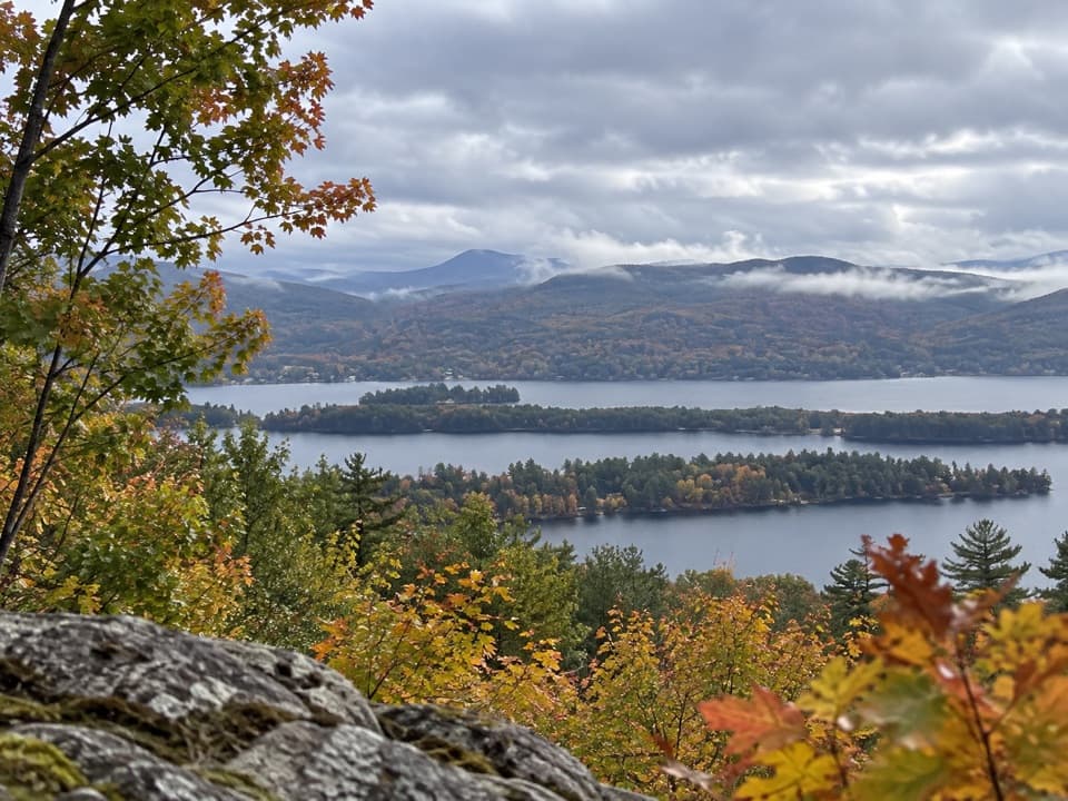 Schumann Preserve at Pilot Knob Orange Trail to Gazebo in Lake George NY