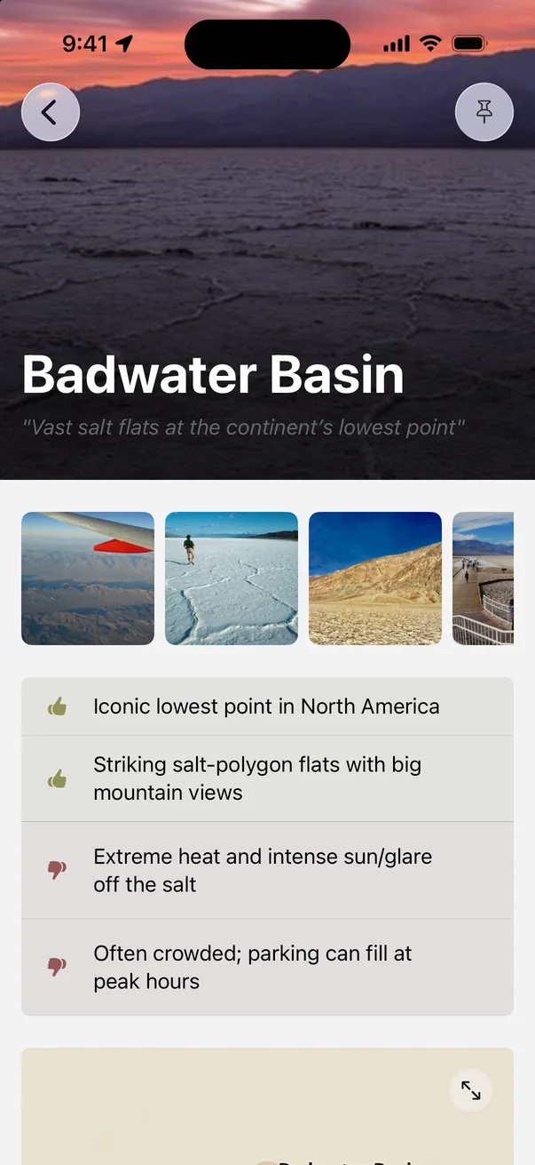 Badwater Basin in Parkwolf with pros and cons, including extreme heat and crowded parking