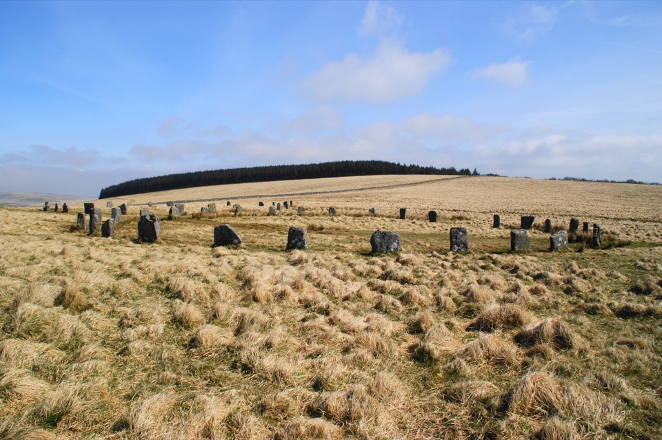 Grey Wethers Stone Circles in Dartmoor National Park