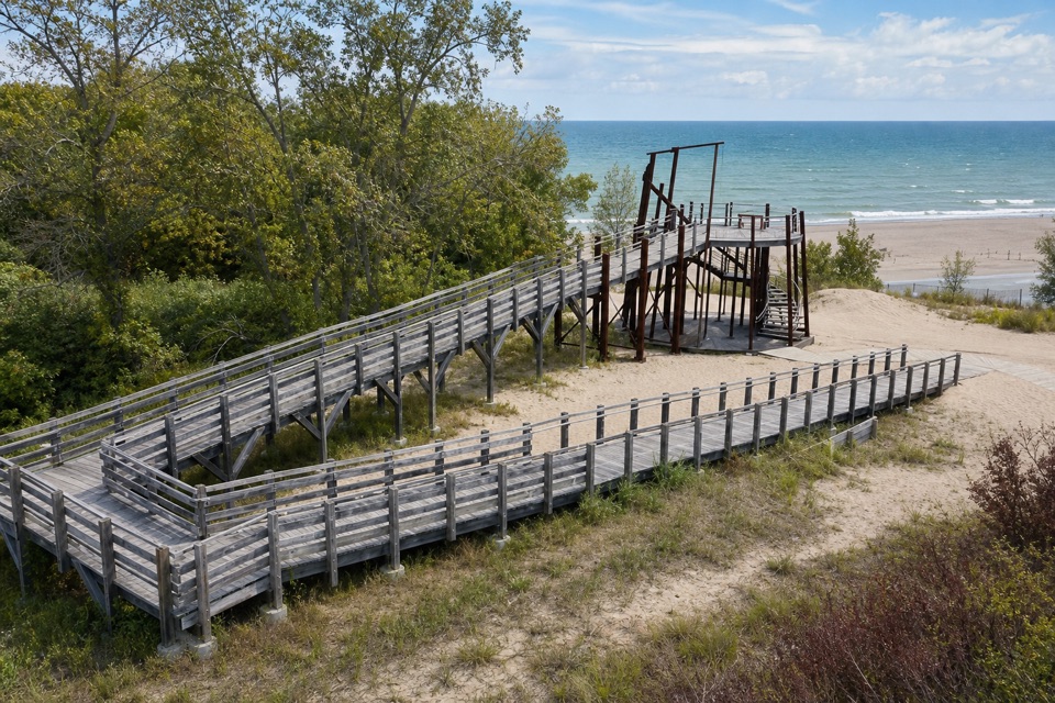 Longshore Birding Platform in Indiana Dunes National Park