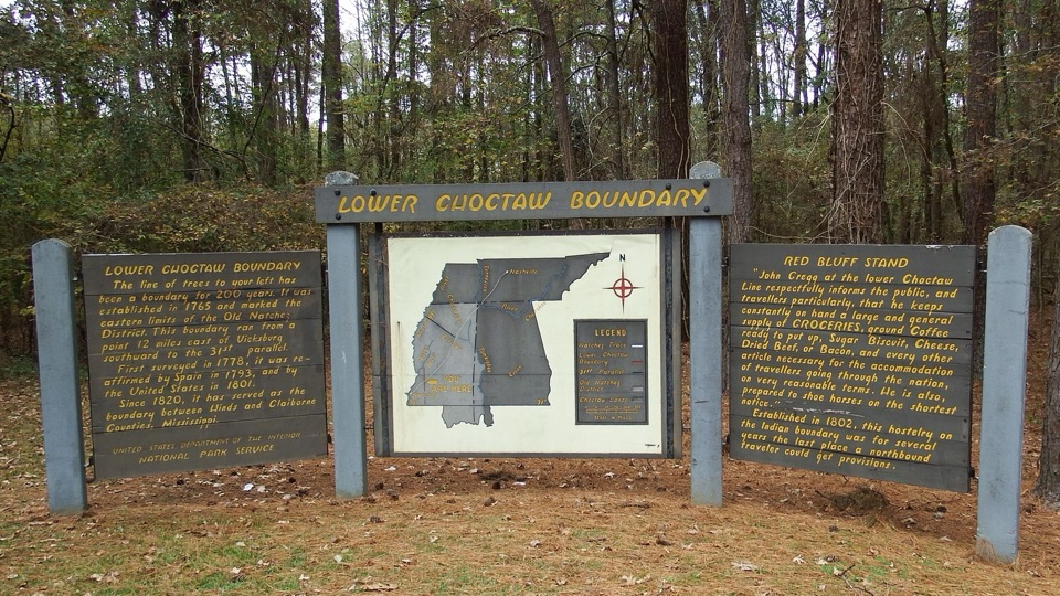 Lower Choctaw Boundary in Natchez Trace Parkway