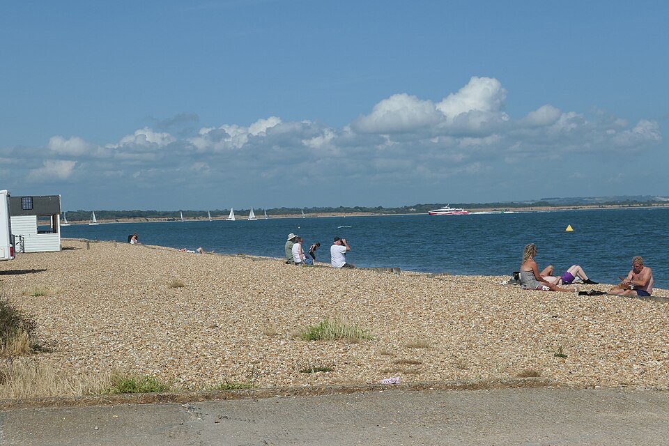 Calshot Beach in New Forest National Park