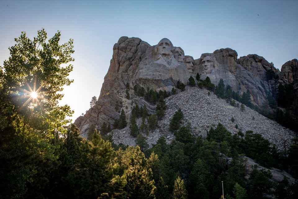 Mount Rushmore via Centennial Trail in Mount Rushmore National Memorial